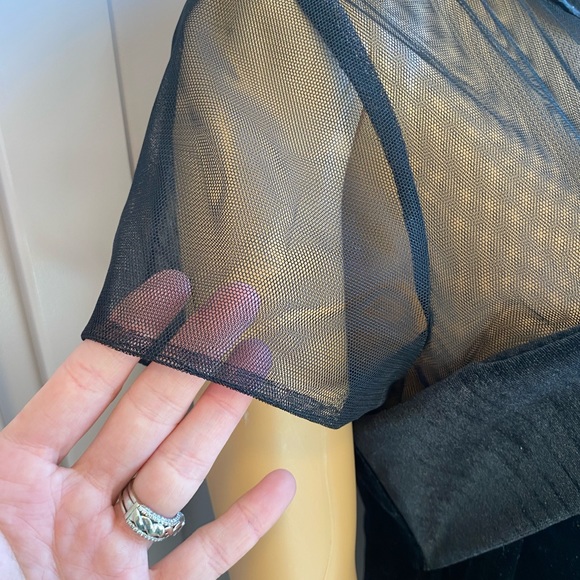 GOODBYE 😎JS Collections Bow-front
Illusion Sheath Dress in Black - Picture 10 of 15